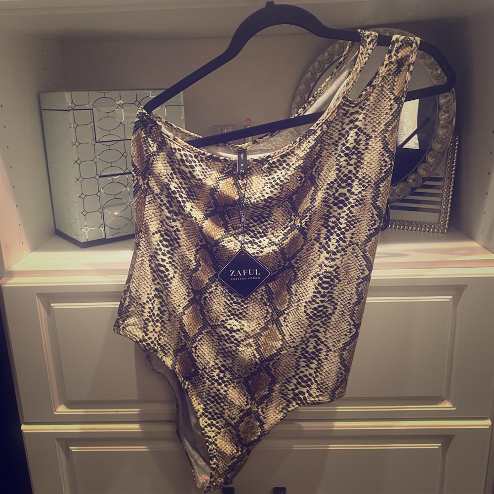 Leopard skin body suit